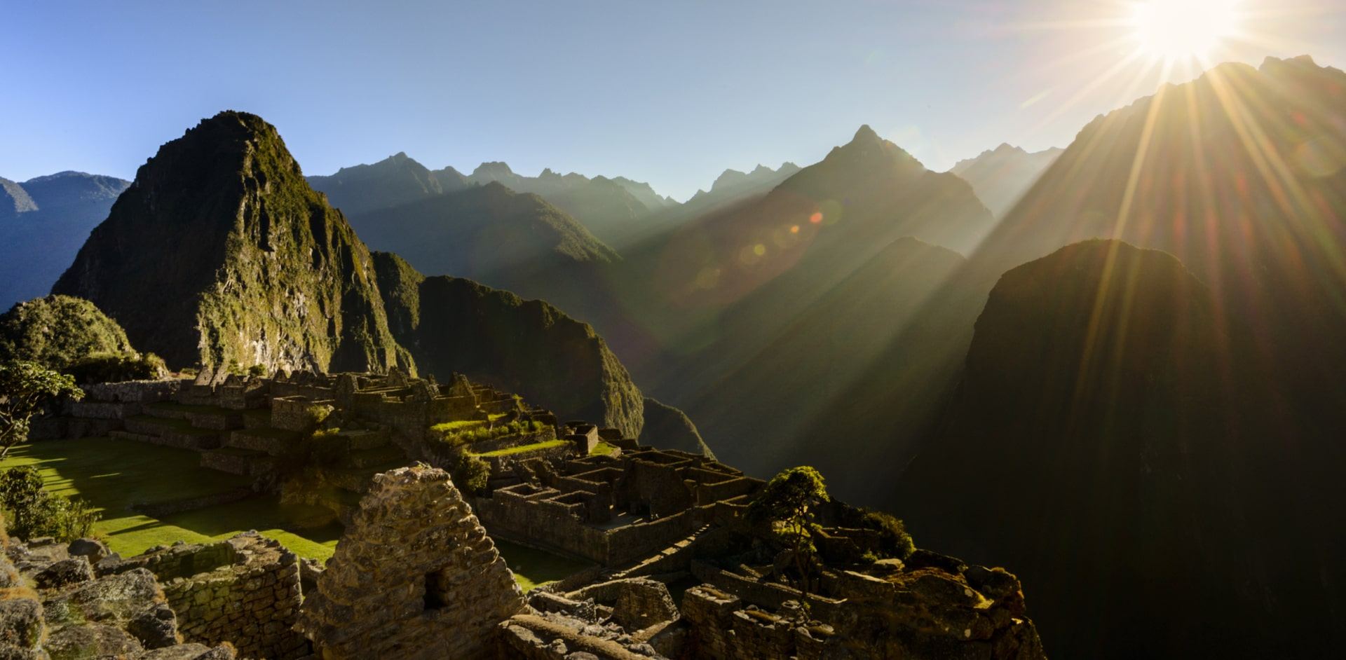 First light sunrise over Machu Picchu citadel 2