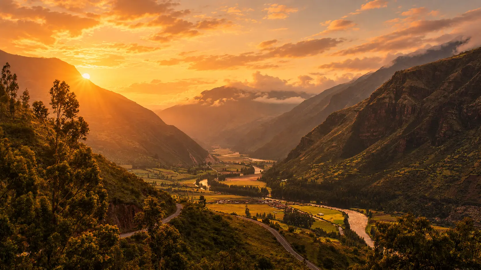 Sunrise over the Sacred Valley